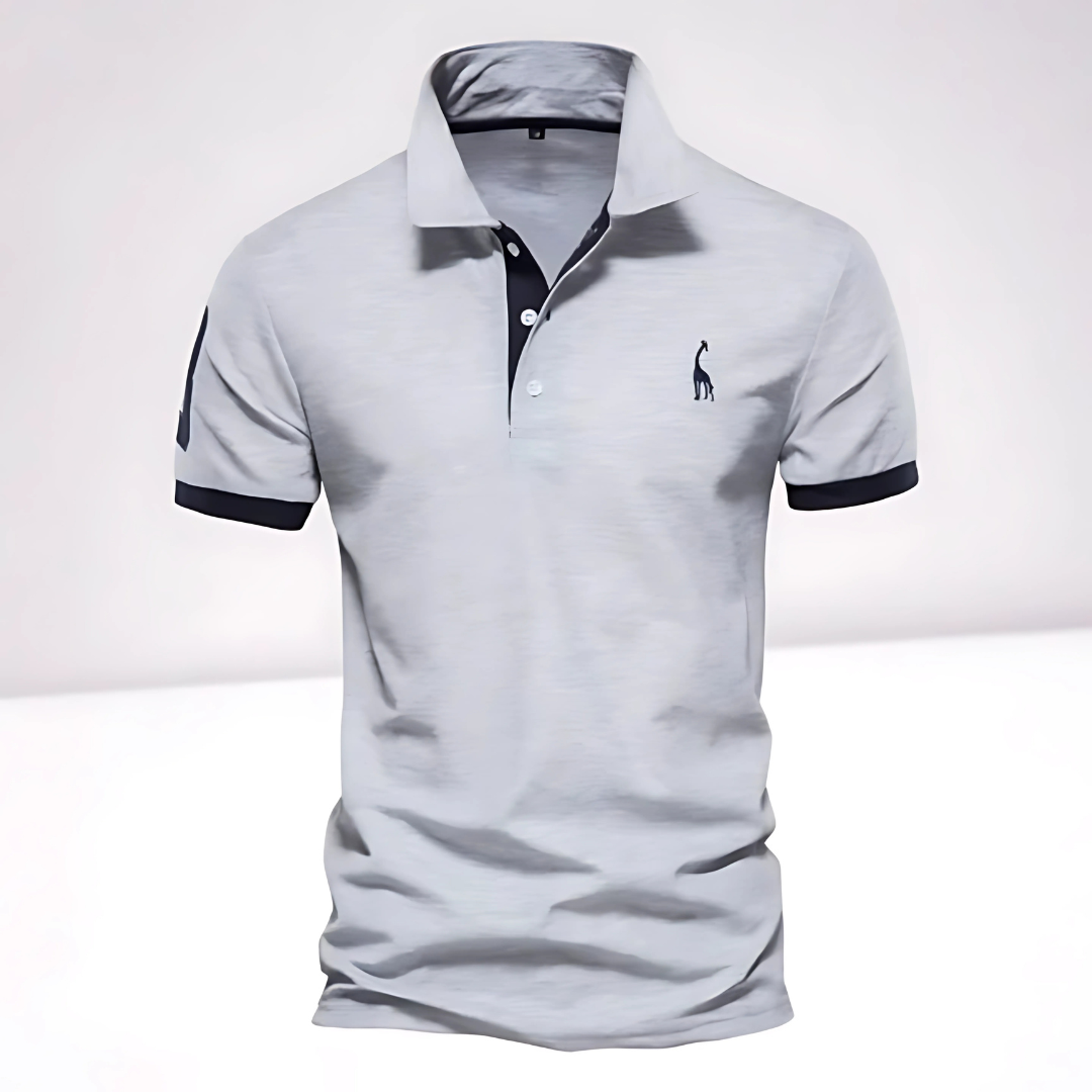 Men's smart casual short sleeve polo shirt, perfect for a modern look, featuring a unique contrast trim.