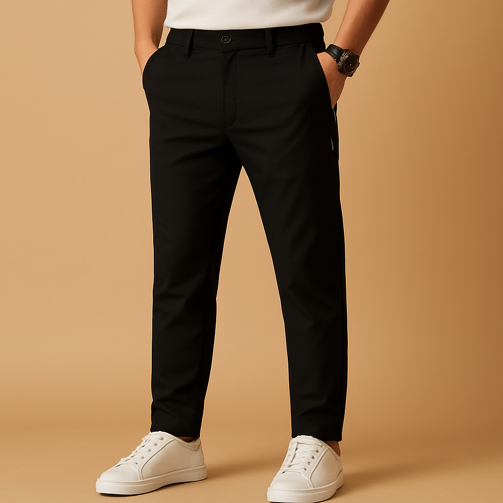 Versatile men's activewear: slim-fit sport training pants in dark grey, ideal for fitness & daily comfort.