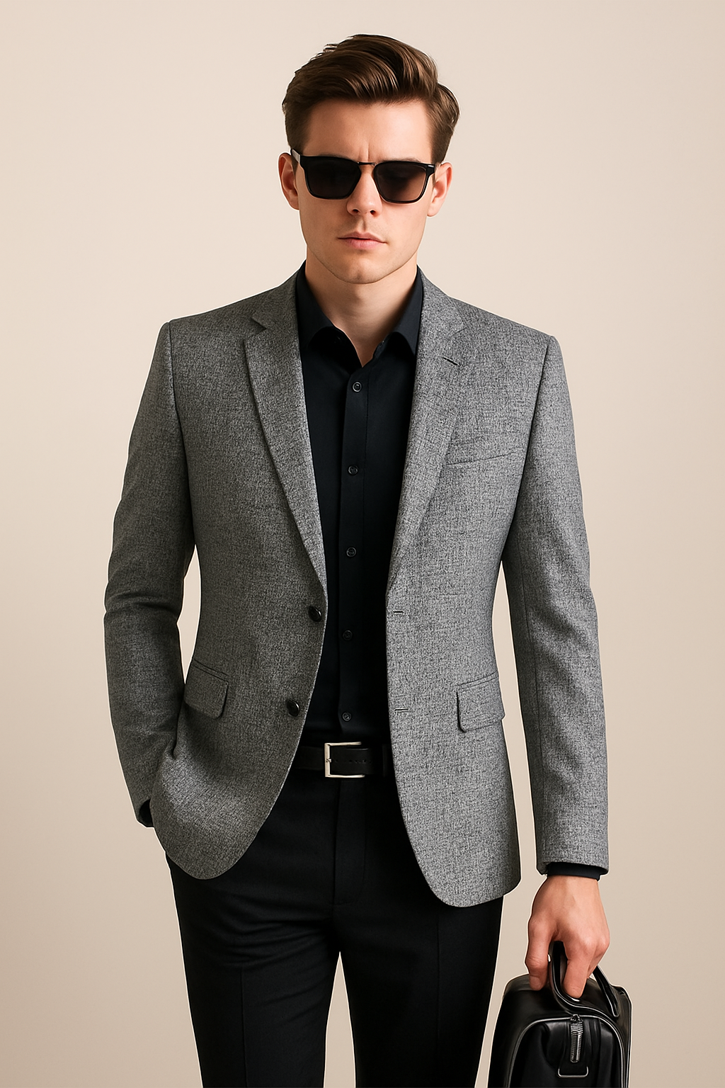 Men's slim fit spring blazer jacket, ideal for business casual or formal wear