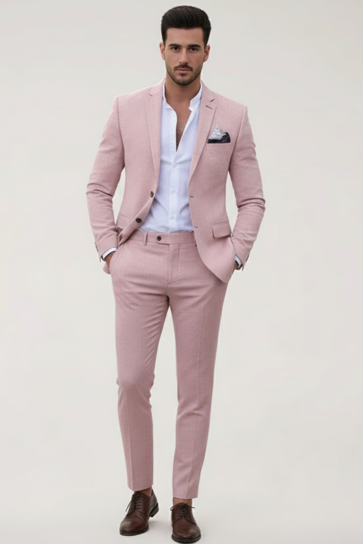 Stylish men's spring fashion suit, a comfortable and elegant choice for formal or business wear