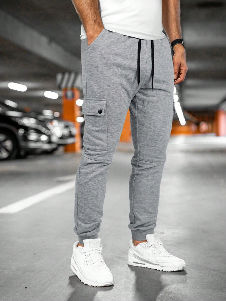 Versatile men's slim-fit joggers, blending streetwear style with everyday comfort.
