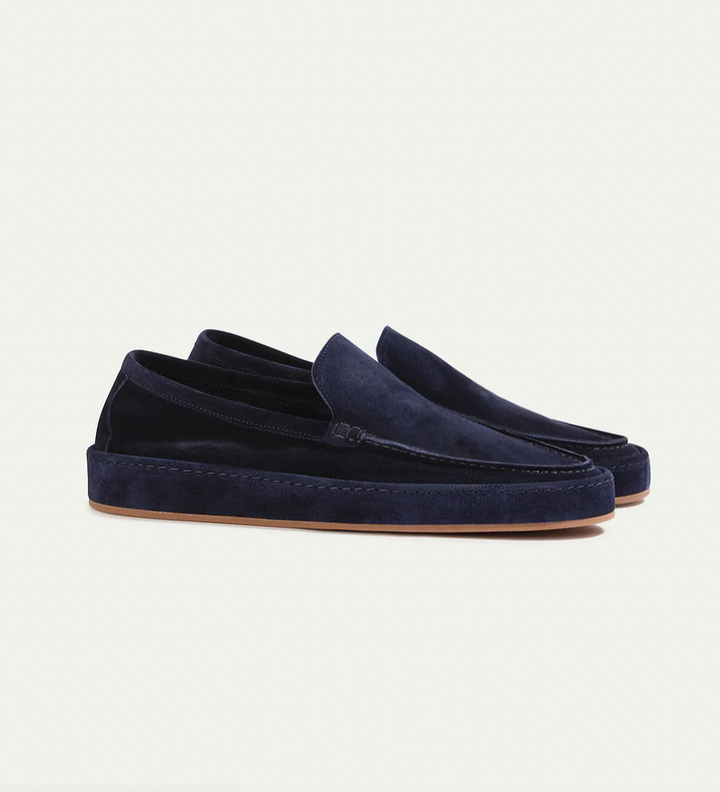 Elegant men's slip-on loafers, comfortable & cushioned for casual wear.