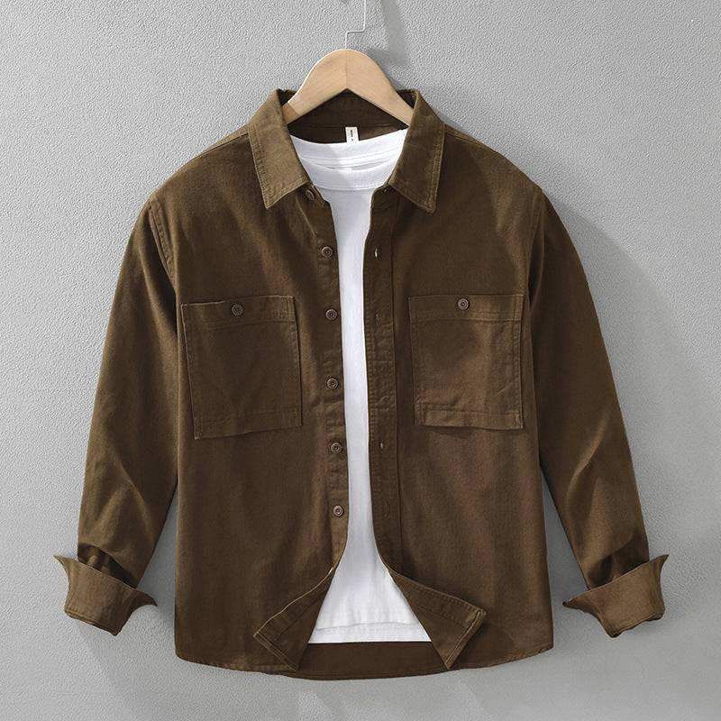 Stylish Men's Sorrento overshirt, a versatile layering piece. Casual long sleeve shirt for men's fashion.