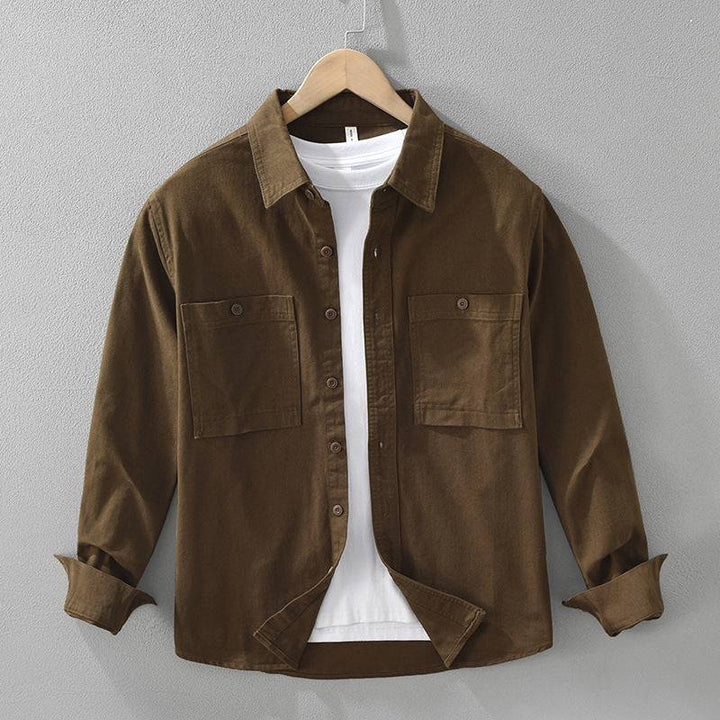 Stylish Men's Sorrento overshirt, a versatile layering piece. Casual long sleeve shirt for men's fashion.