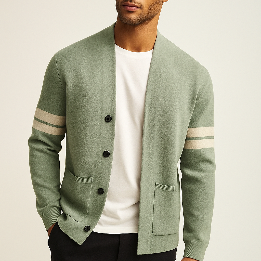 Men's stylish lightweight cardigan with button front, perfect for modern casual wear and layering.