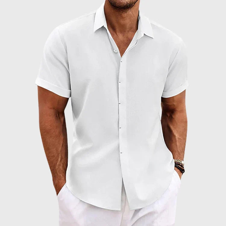 Everyday Wear Men's Collared Shirt, short sleeve, a fashionable choice for smart casual looks.