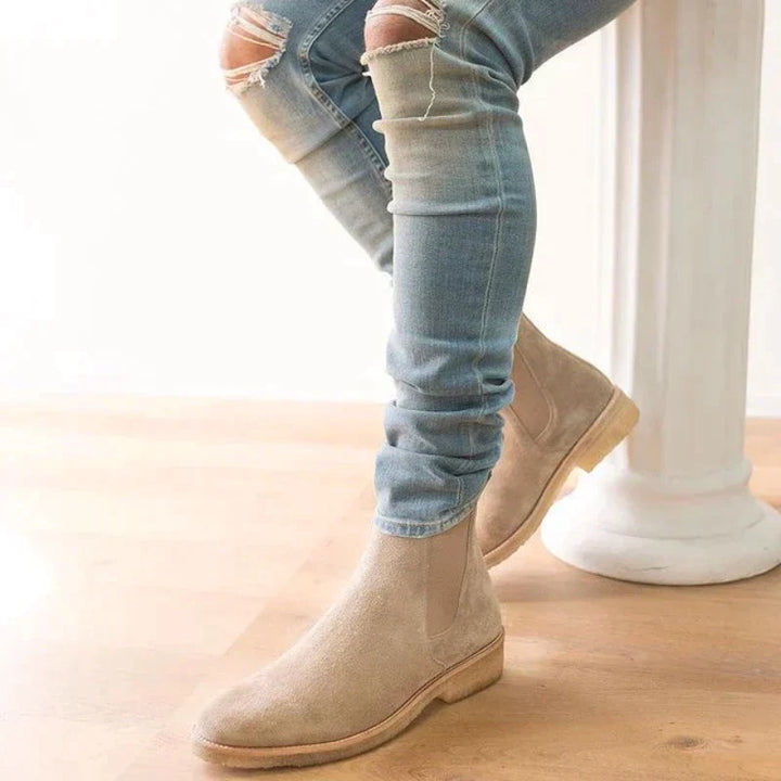 Premium men's slip-on Chelsea boots, durable and stylish footwear designed for everyday comfort.