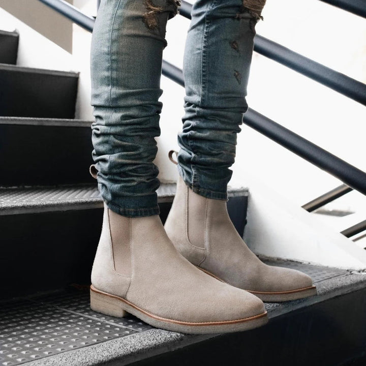 Versatile men's slip-on Chelsea boots, designed for comfort and sleek, smart casual everyday wear.