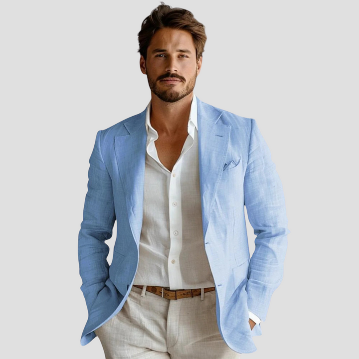 Men's lightweight summer blazer, perfect as a versatile men's jacket for elegant warm-weather outfits.