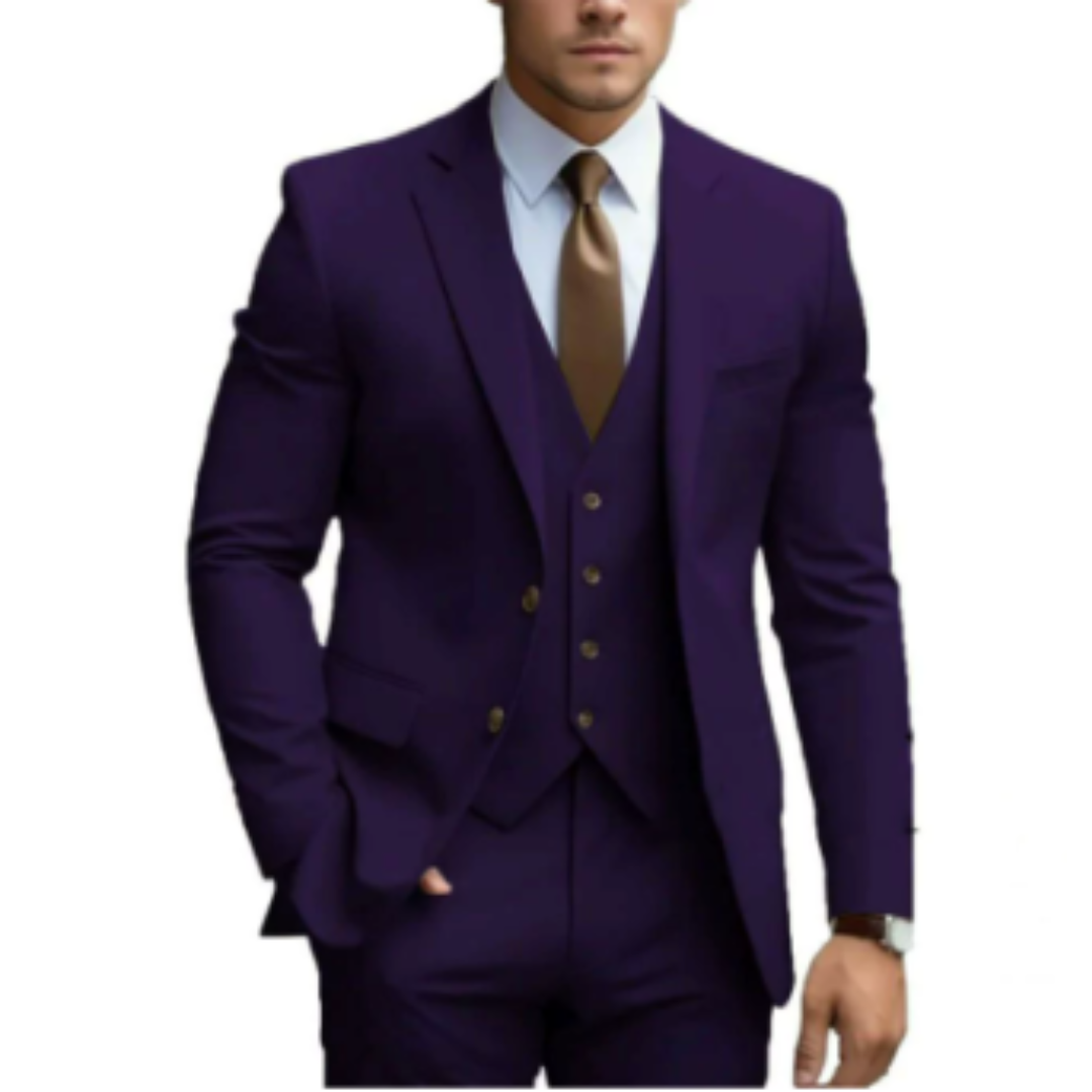 High-quality tailored slim-fit suit for men. Sophisticated formal & special occasion attire.