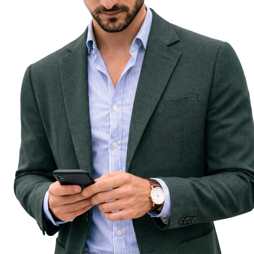 Men's fashion blazer, tailored fit suit jacket. Perfect for versatile smart casual to formal looks.