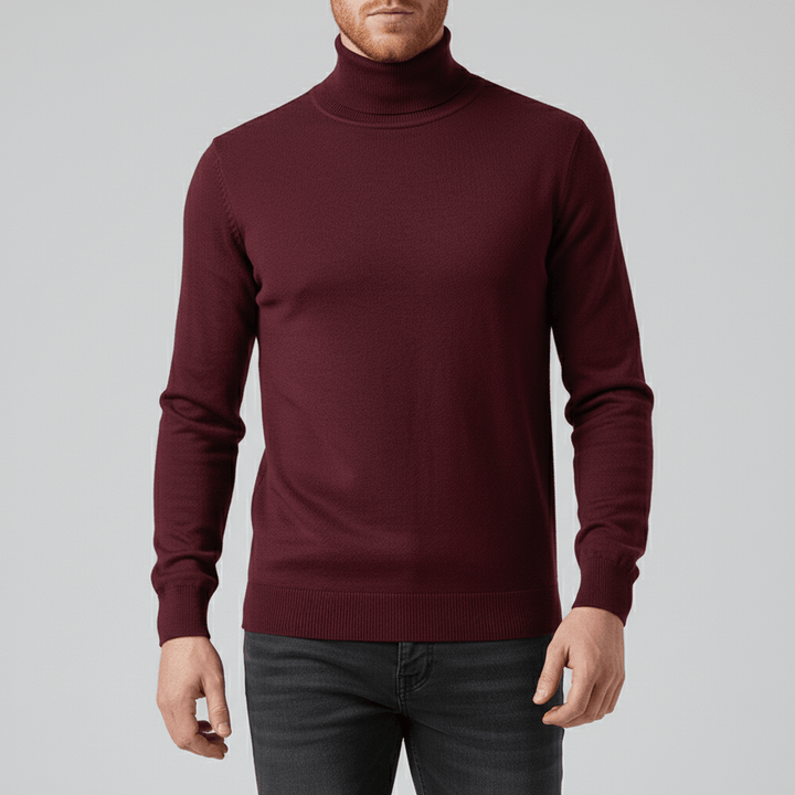 Men's Toby slim-fit turtleneck sweater, a versatile essential for fall and winter fashion.