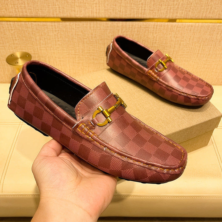 Stylish men's Trapani patterned loafers, comfortable slip-on shoes ideal for casual elegance.