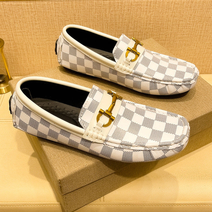 Men's Trapani patterned driver shoes with cushioned insoles, offering ultimate slip-on comfort.