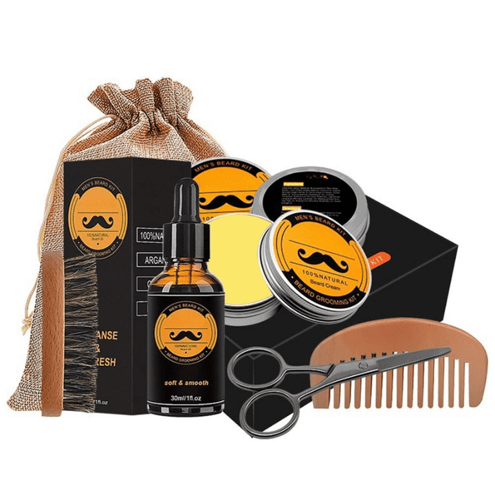 Promote healthy beard growth & shine with this comprehensive men's ultimate beard care kit.
