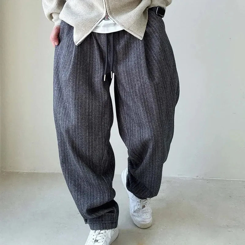 Brown relaxed fit men's Urban Drift Pants. Comfortable & stylish casual wear for modern fashion.