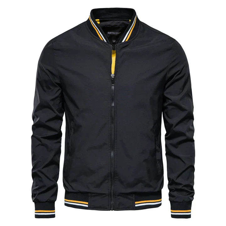 Stylish Men's Bomber Jacket, an essential piece of urban streetwear outerwear.