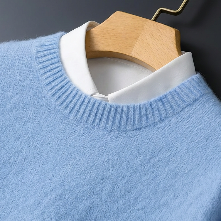 Valencia men's ultra-soft pullover sweater. Cozy knitwear, perfect for fall and winter fashion. Soft comfort long sleeve.