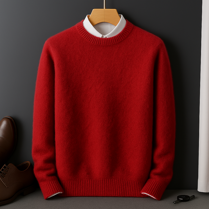 Men's Valencia ultra-soft pullover sweater. Casual yet elegant, ideal fall/winter layering. Knitwear for comfort & style.