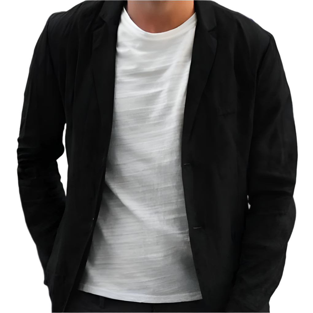 Men's modern fit casual blazer, a versatile jacket for any occasion. Smart casual & business casual in white, gray, or black.