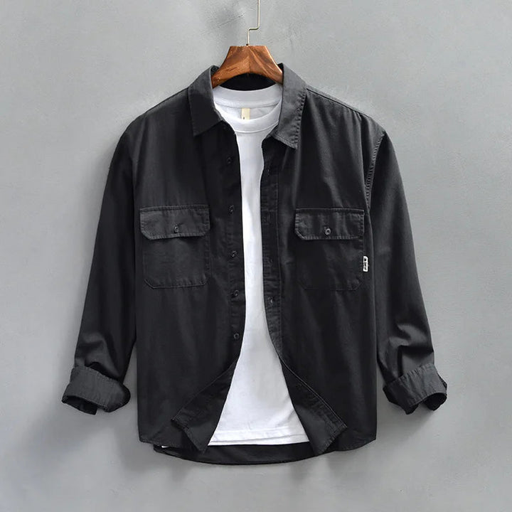 Stylish men's long sleeve button-up casual shirt, perfect for everyday fashion.