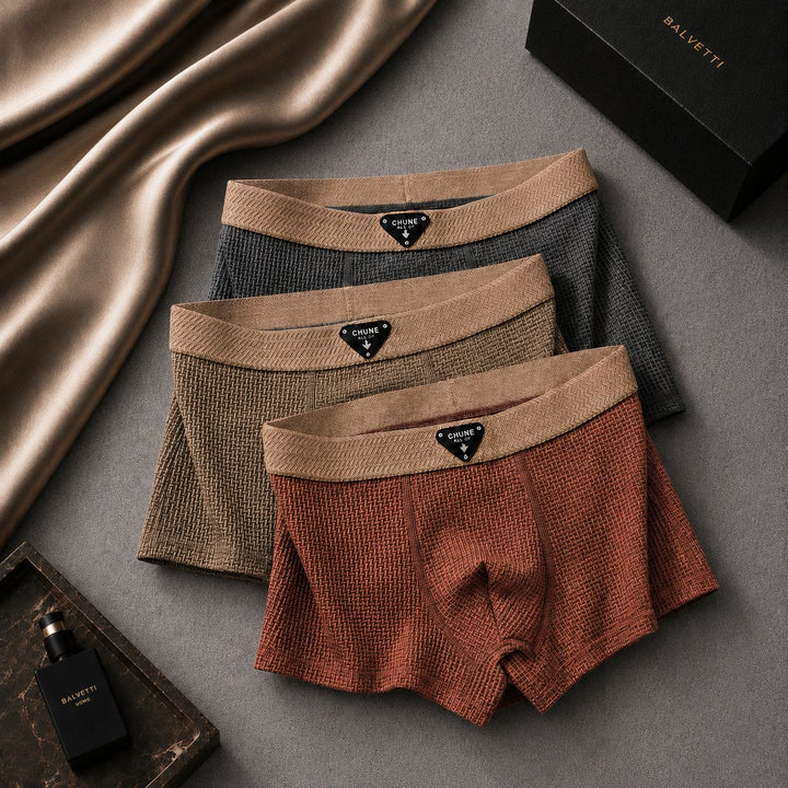 Soft & comfortable men's waffle knit boxer for loungewear. Perfect stretch underwear for all-season wear.