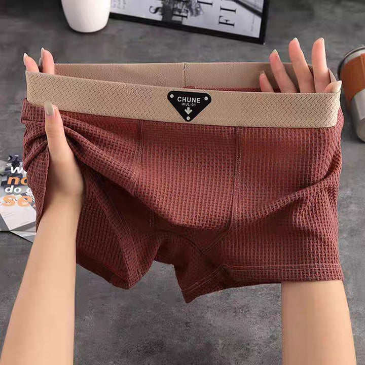Everyday men's waffle knit boxer underwear, engineered for superior comfort and lasting softness.