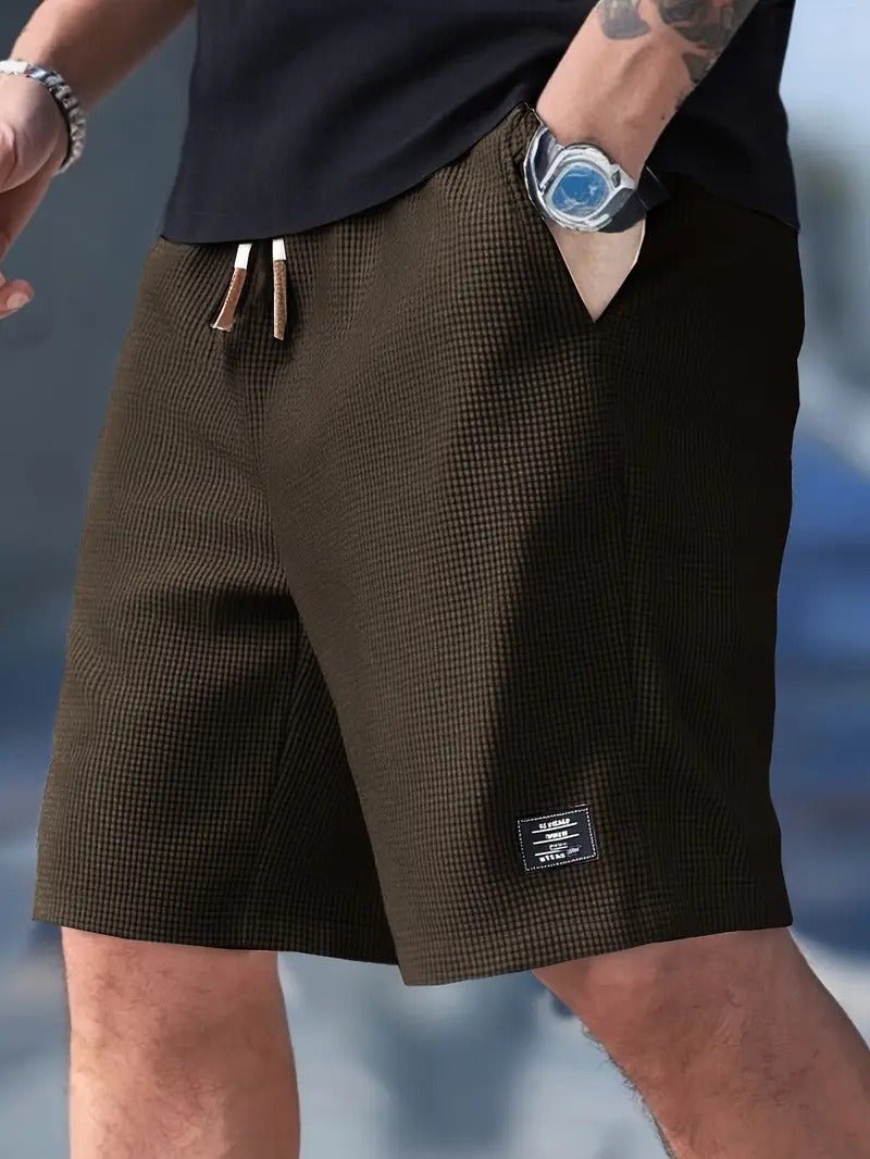 Ultimate comfort men's waffle knit shorts with a relaxed fit, ideal for any casual activity.