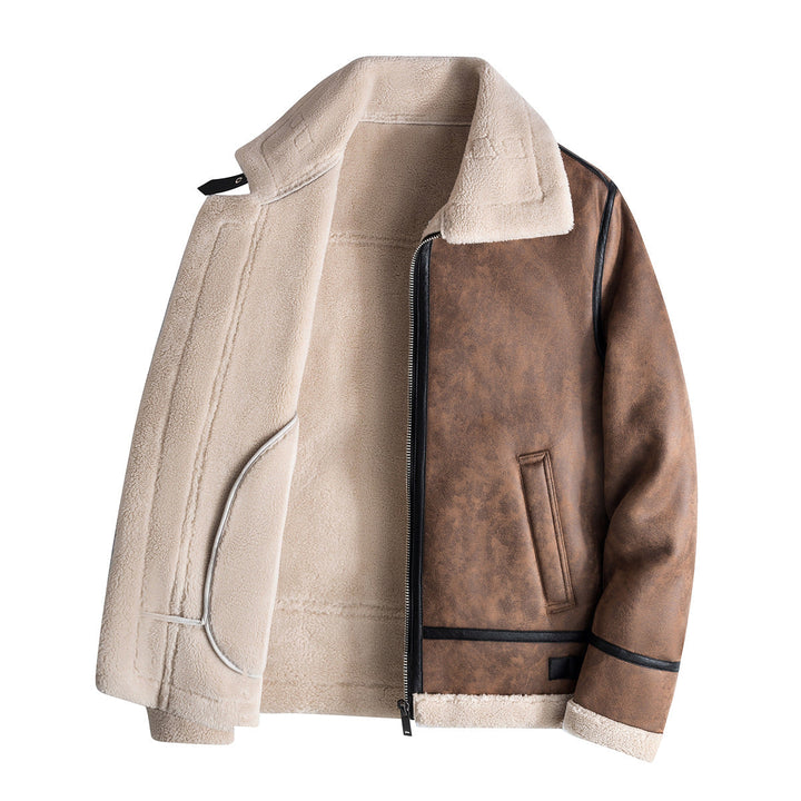 Men's warm Nordic style winter jacket, perfect for cold weather. Features a cozy, structured fit & stylish design.