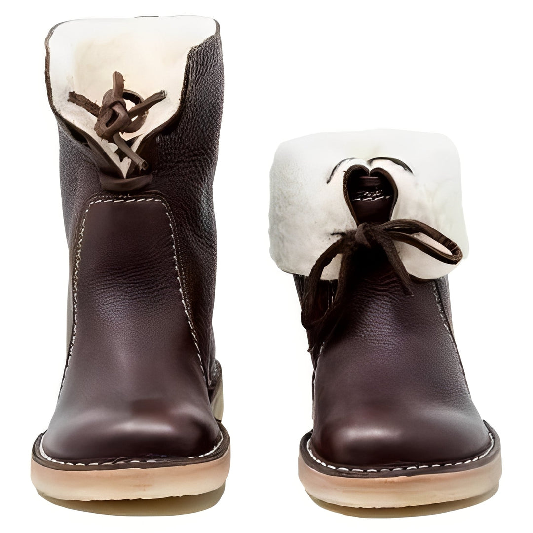 Durable men's waterproof winter boots with secure lacing, ideal for rugged outdoor cold weather activities.