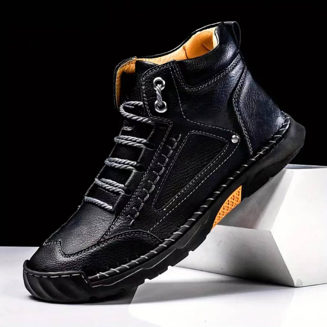Comfortable men's waterproof hiking boots with excellent arch support for long walks & treks.