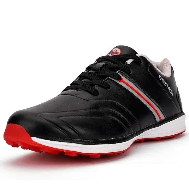 Men's waterproof spiked golf shoes for superior traction and comfort on the green.