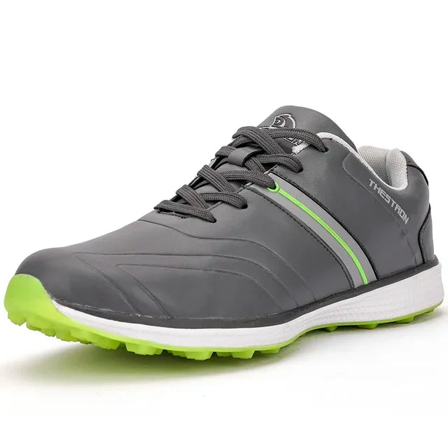 Waterproof men's golf shoes ensuring dry feet & comfort on the course in any weather.