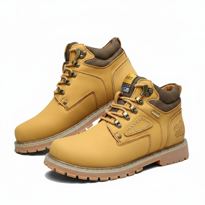 Robust men's waterproof winter shoes, excellent for cold weather, providing warmth and durability.