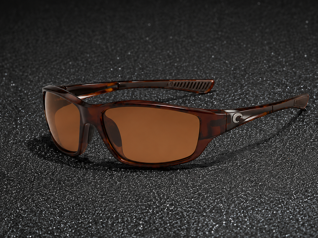 Men's wraparound polarized sport sunglasses, ideal for cycling, running & outdoor activities. UV protection.