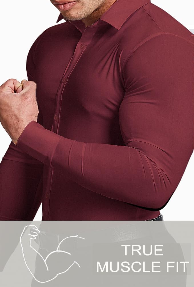 David Men's Slim Fit Dress Shirt, wrinkle-free, ideal for professionals.