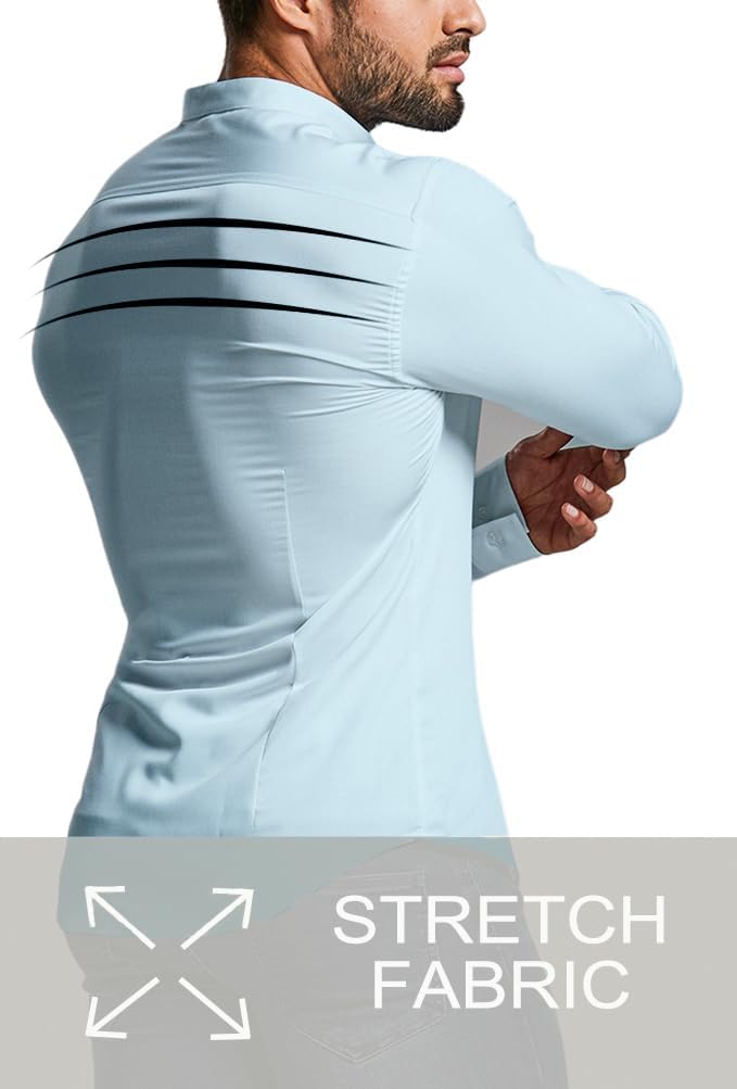 David Men's Wrinkle-Free Slim Fit Dress Shirt, for a refined style.