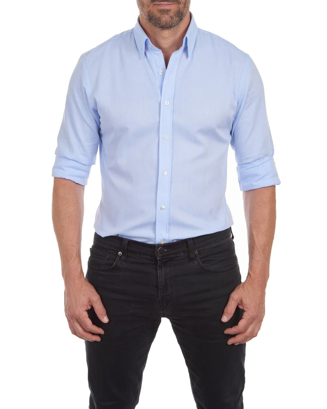 Men's Zip Fit Shirt, a modern casual long sleeve top with a stylish zip-up front for versatile everyday wear.