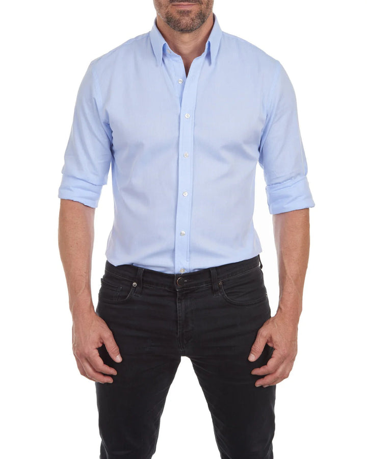 Men's Zip Fit Shirt, a modern casual long sleeve top with a stylish zip-up front for versatile everyday wear.