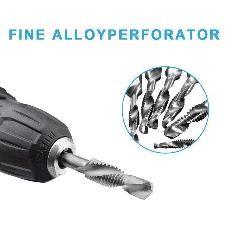 Hex shank high-speed steel metric tap drill bits for power tools
