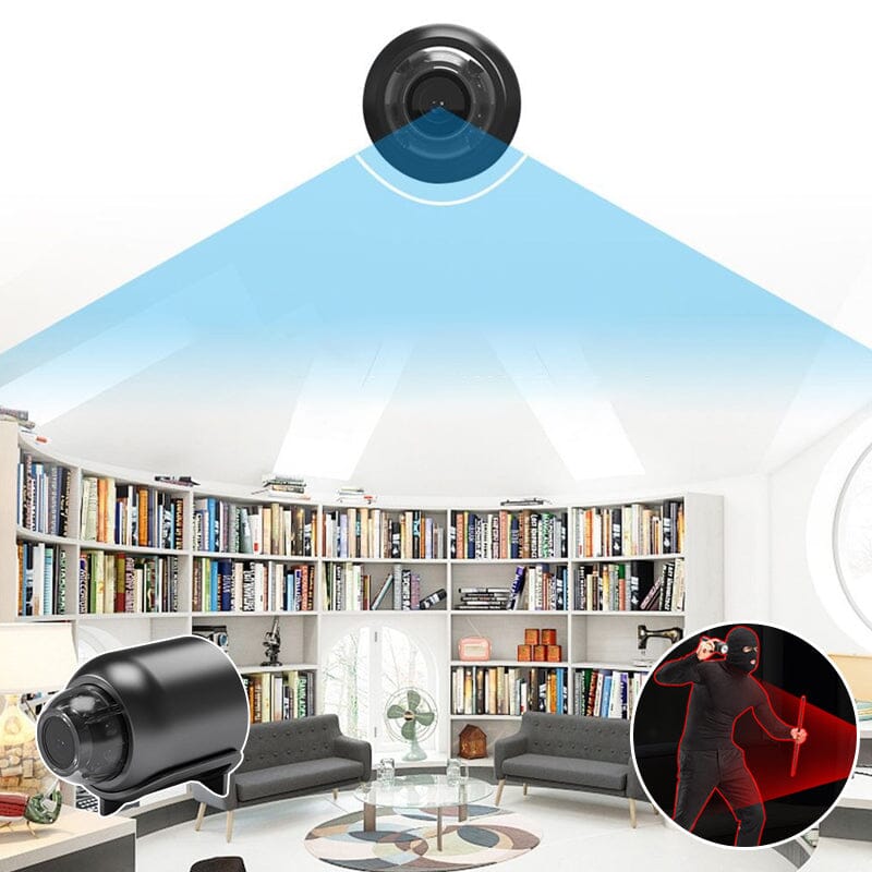Small 1080P HD WiFi camera, providing reliable home security and motion detection alerts.