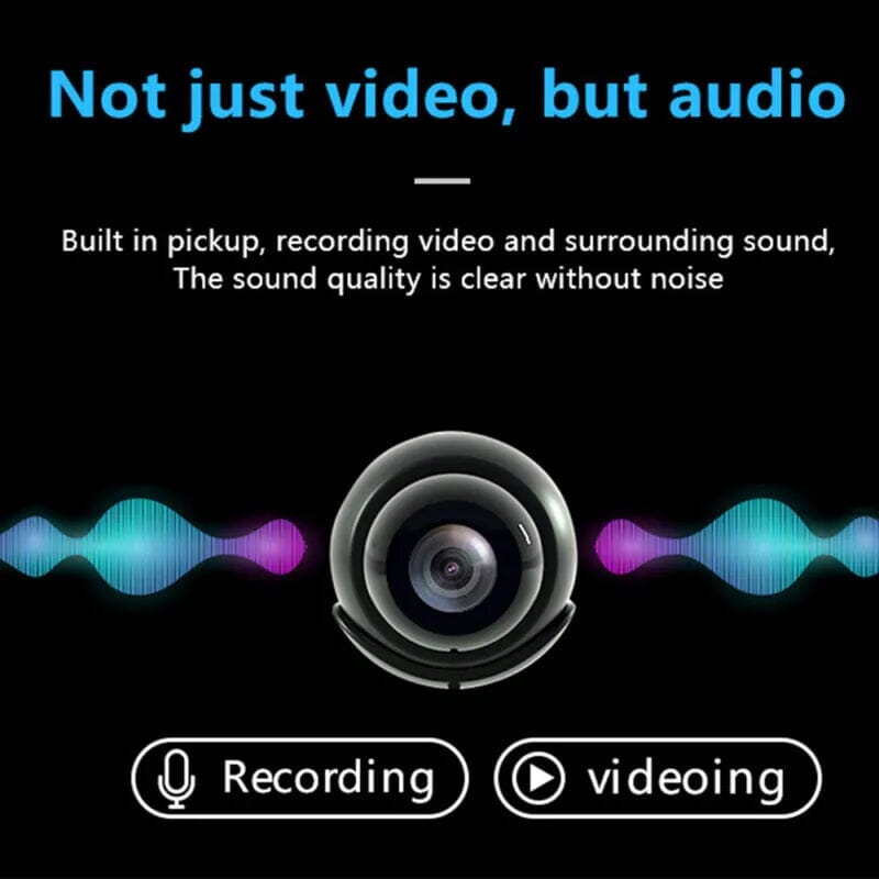 Easy-to-hide mini camera, 1080P HD, with WiFi connectivity for remote home security monitoring.