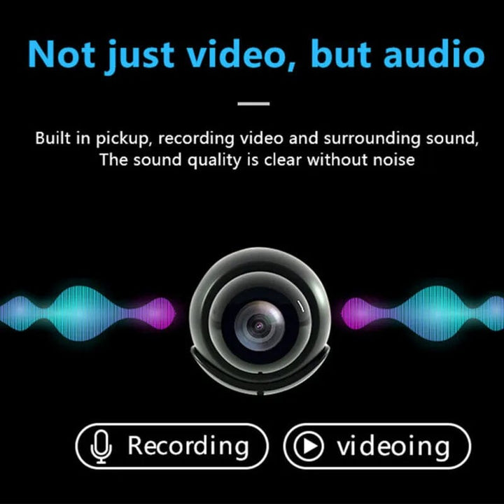 Easy-to-hide mini camera, 1080P HD, with WiFi connectivity for remote home security monitoring.