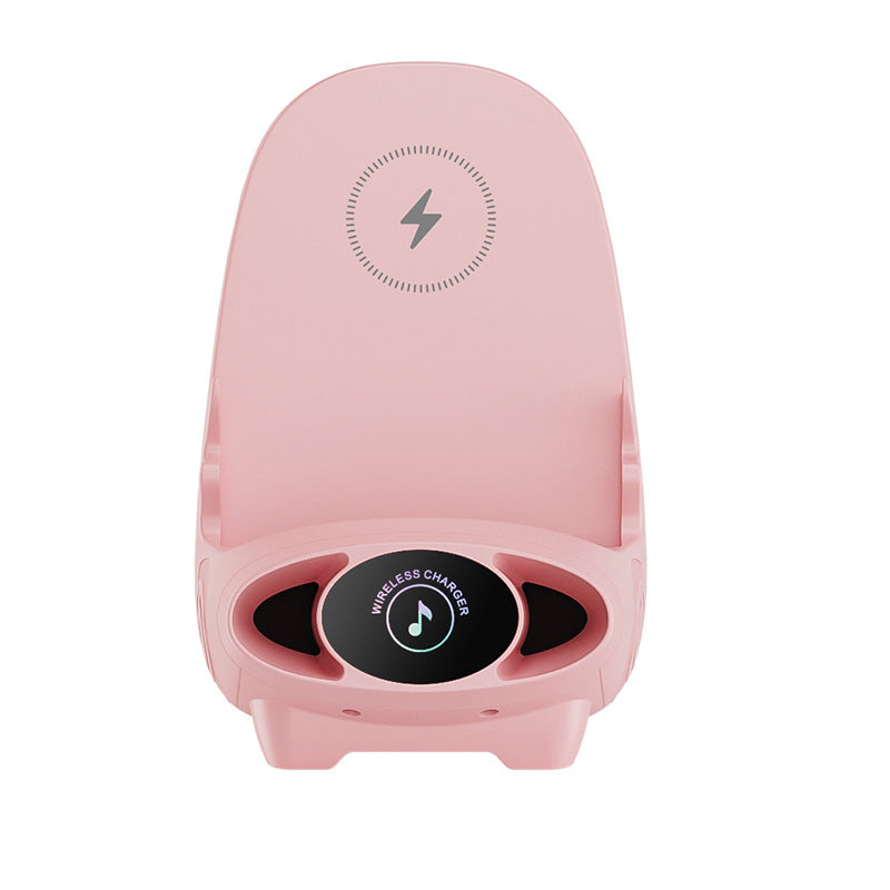 Experience efficient charging with the Mini Chair 15W wireless charger and phone stand.