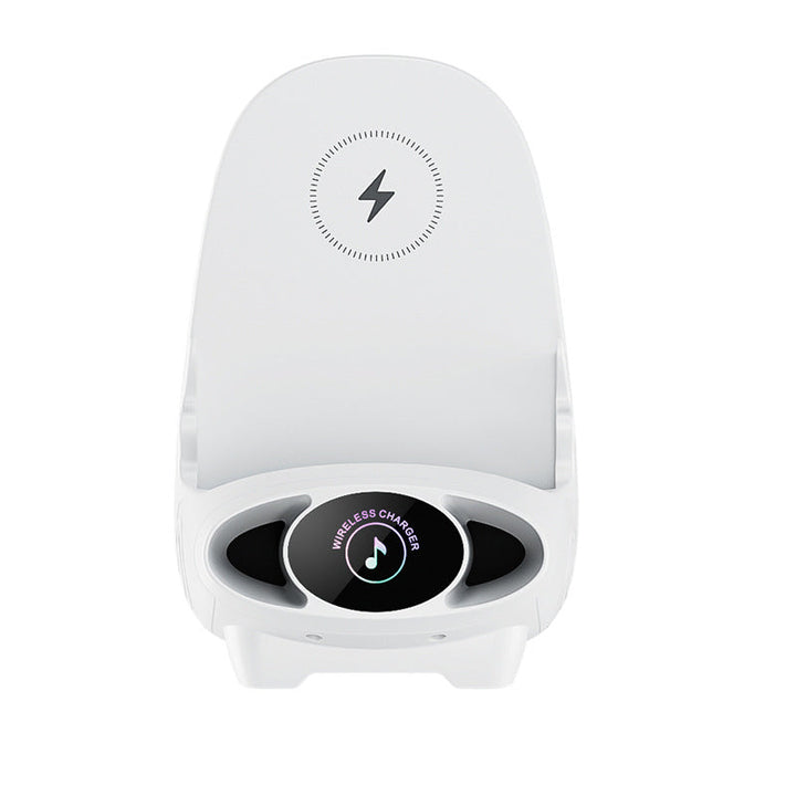 Multi-functional Mini Chair: 15W fast wireless charger, phone holder, and aromatherapy.