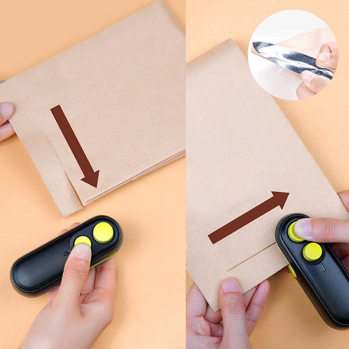 Ergonomic mini bag sealer, USB rechargeable for on-the-go food sealing and snack preservation