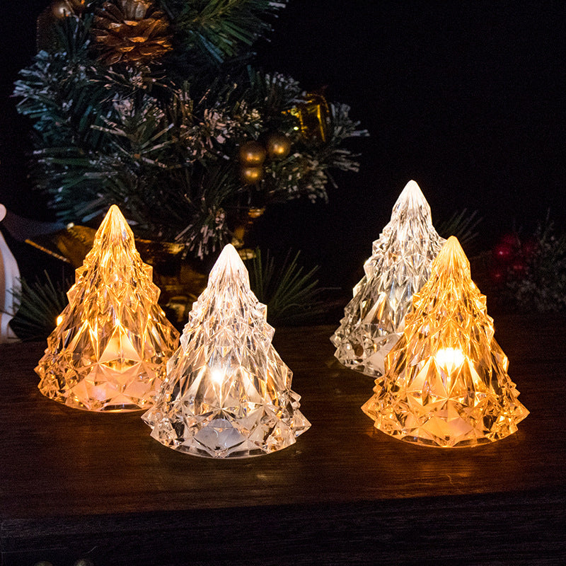 Mini LED crystal Christmas tree night light, adding sparkle to your Christmas decorations