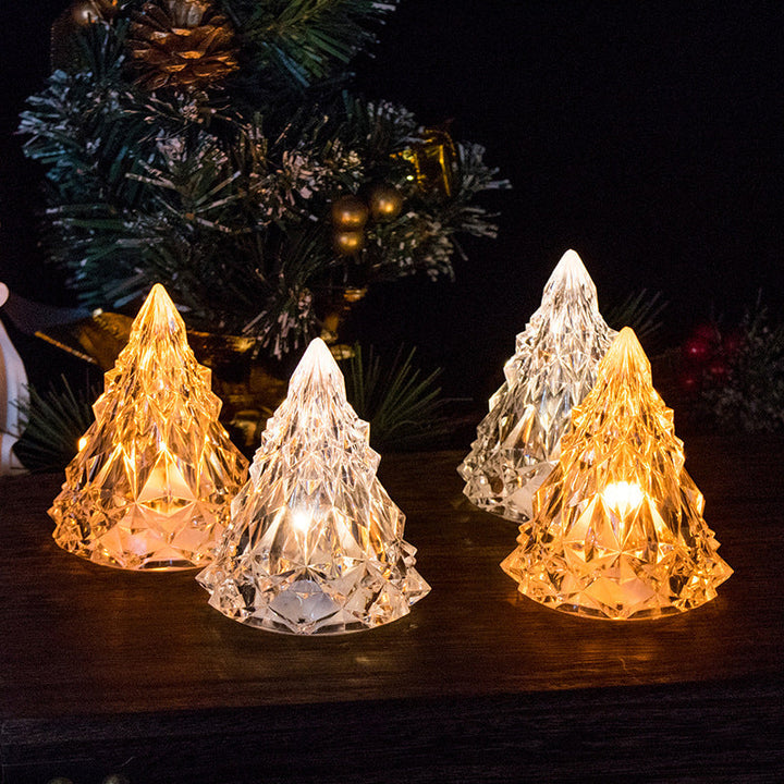 Mini LED crystal Christmas tree night light, adding sparkle to your Christmas decorations