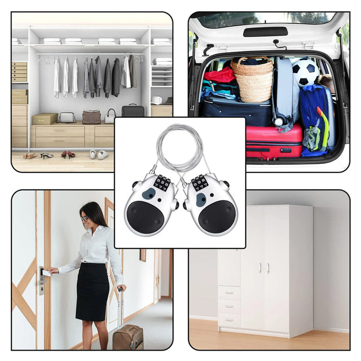 Combination wire lock for enhanced security, great for backpacks and smaller items