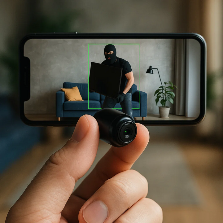 Mini wireless nanny camera with audio for discreet home security. HD surveillance & covert monitoring.